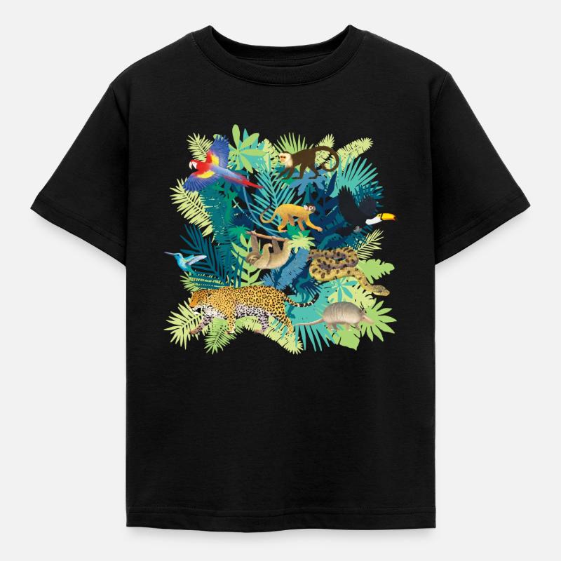 Südamerika Dschungellicht - Kinder T-Shirt - Schwarz