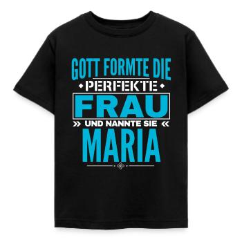 Maria Name Design - Kids' T-Shirt - black - Front - AI Model Kid Female (0cm)