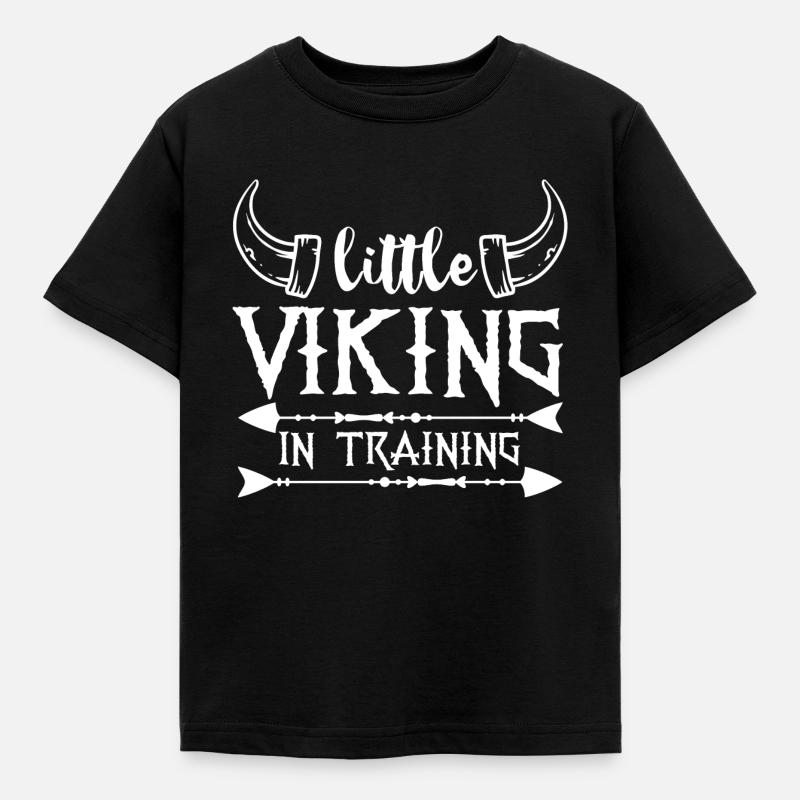 Little Viking - Kinder T-Shirt - Schwarz