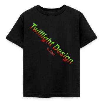 Logo Twillight Design - Kinder T-Shirt - Schwarz - Vorne - AI Model Kid Female (0cm)