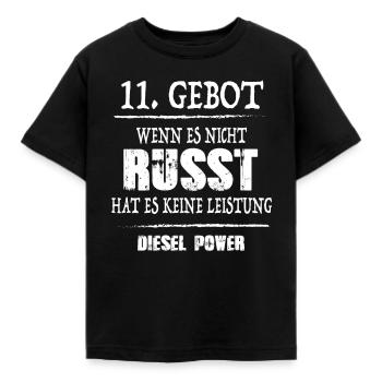 DIESEL POWER - Kinder T-Shirt - Schwarz - Vorne - AI Model Kid Female (0cm)