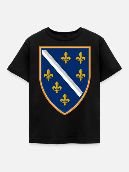 BiH Bosna - Kinder T-Shirt - Schwarz