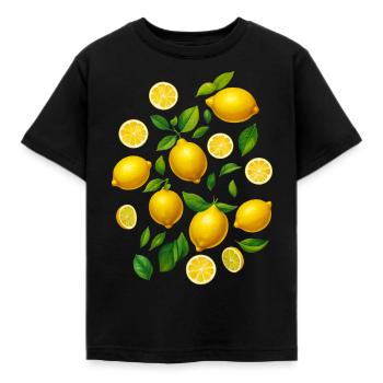 Lemons - Kids' T-Shirt - black - Front - AI Model Kid Female (0cm)