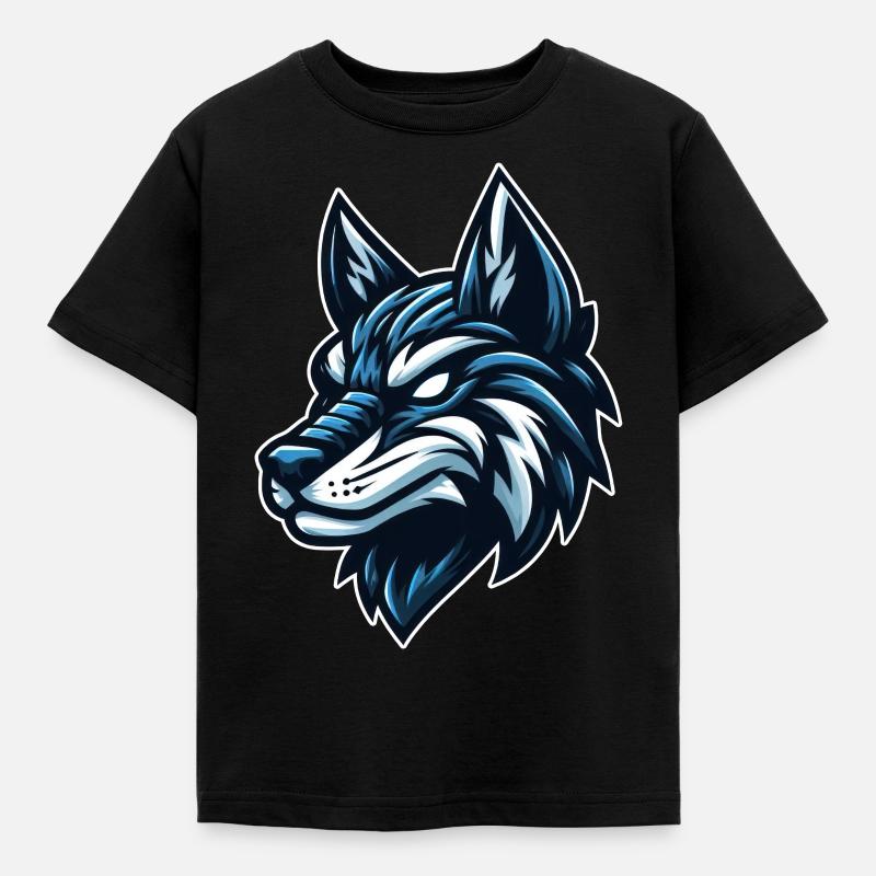 Slick Wolf - Kids' T-Shirt - black