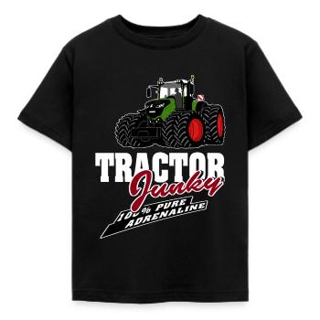 Traktor - Schlepper - Landwirt - Bauer - Kinder T-Shirt - Schwarz - Vorne - AI Model Kid Female (0cm)