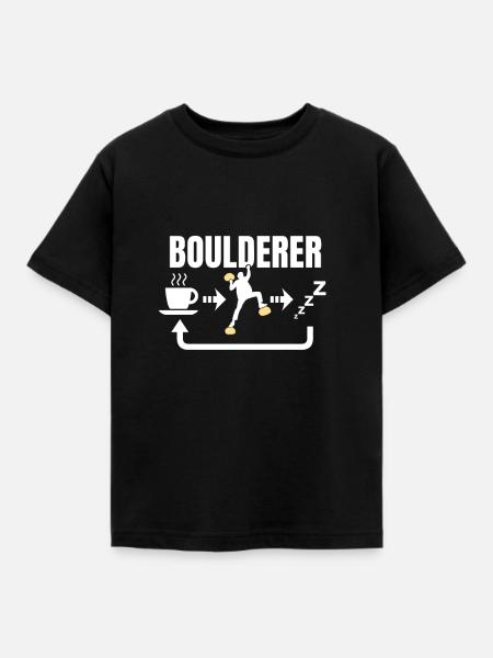 Bouldern - Kinder T-Shirt - Schwarz