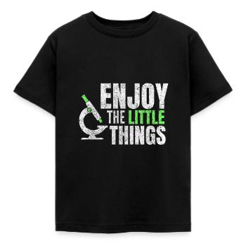 Biology student - Kids' T-Shirt - black - Front - AI Model Kid Female (0cm)