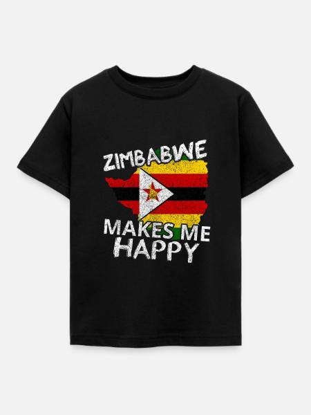 Zimbabwe Geschenk - Kinder T-Shirt - Schwarz