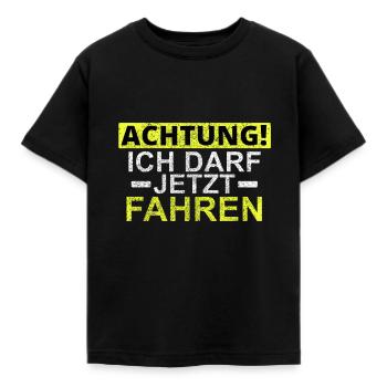 Passed driver's license - Kids' T-Shirt - black - Front - AI Model Kid Female (0cm)