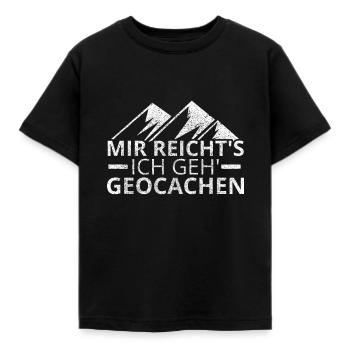 Geocachen Geocacher Sort Drôle De Geocache - T-shirt Enfant - noir - Devant - AI Model Kid Female (0cm)