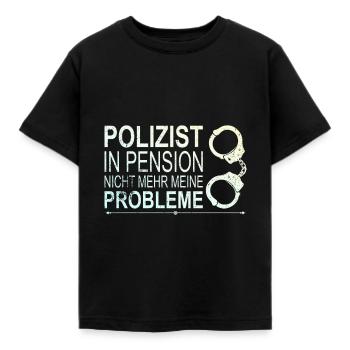 Polizist Pension Lustiges Geschenk - Kinder T-Shirt - Schwarz - Vorne - AI Model Kid Female (0cm)
