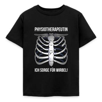 Physiotherapeutin Wirbel Lustiges Geschenk - Kinder T-Shirt - Schwarz - Vorne - AI Model Kid Female (0cm)