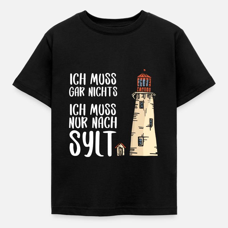 Insel Sylt Urlaub Geschenkidee - Kinder T-Shirt - Schwarz