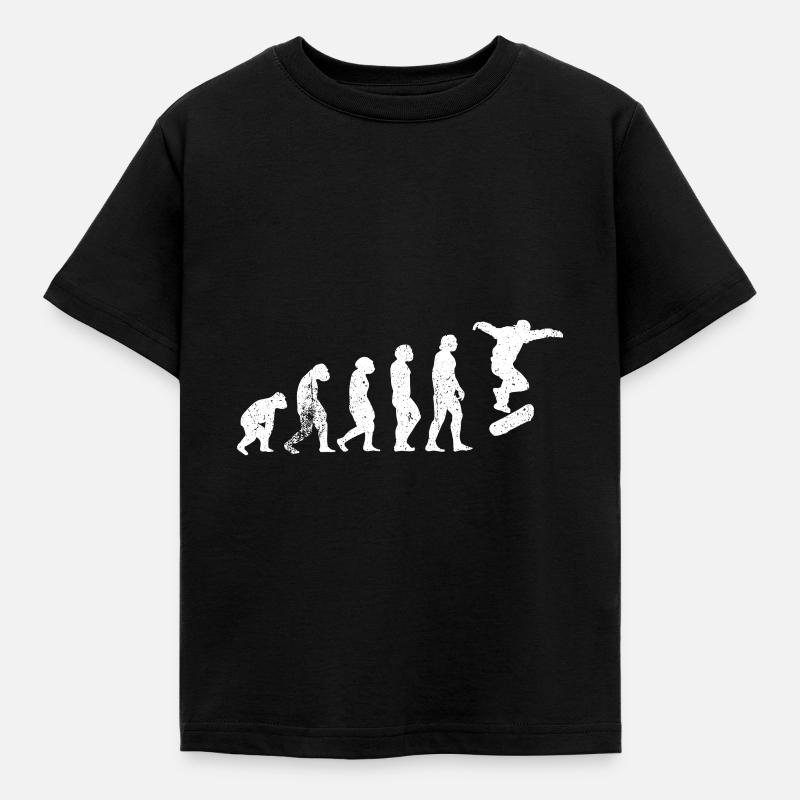 Skateboard Skate Evolution - T-shirt Enfant - noir