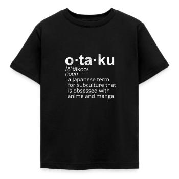 Anime Otaku Definition - Kids' T-Shirt - black - Front - AI Model Kid Female (0cm)