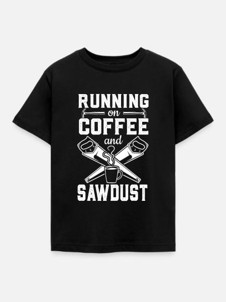Holzarbeiter-Kaffee - Kinder T-Shirt - Schwarz
