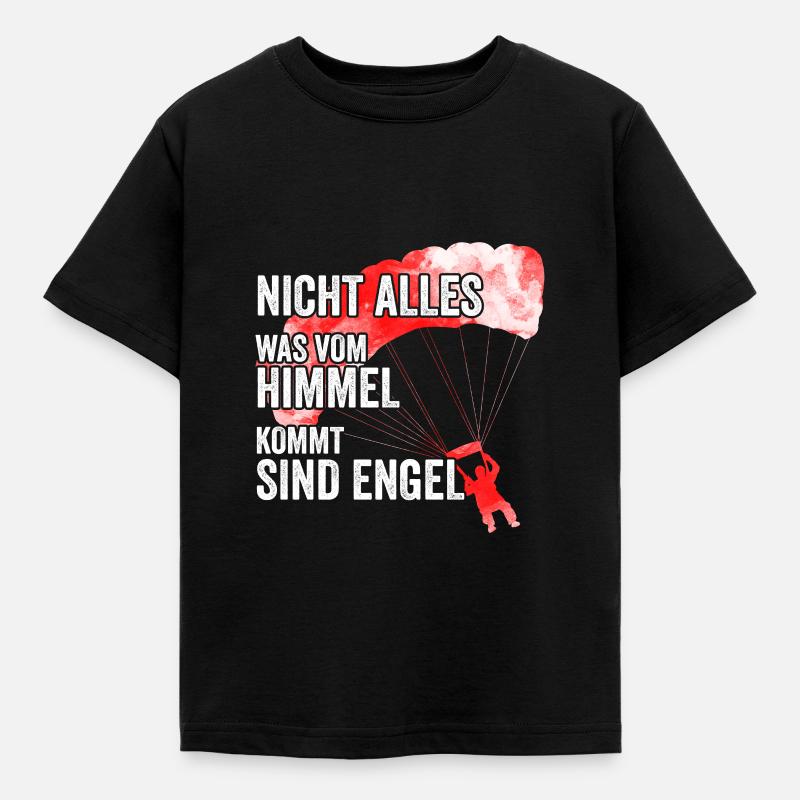 Fallschirmspringer Lustige Geschenkidee - Kinder T-Shirt - Schwarz
