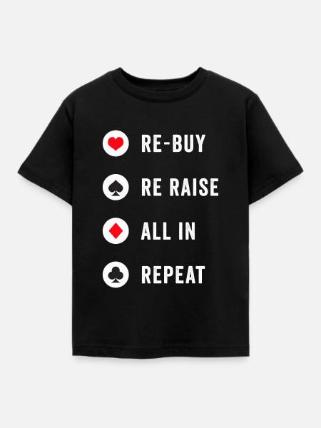 Poker Texas Holdem-Geschenk - Kinder T-Shirt - Schwarz