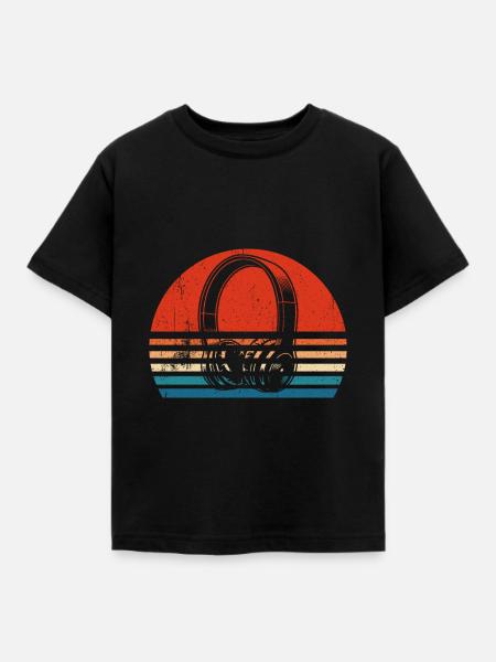 DJ Disc Jockey-Geschenk - Kinder T-Shirt - Schwarz
