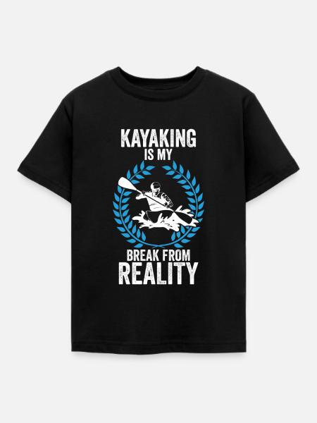 Geschenkidee für Kajakfahrer - Kinder T-Shirt - Schwarz
