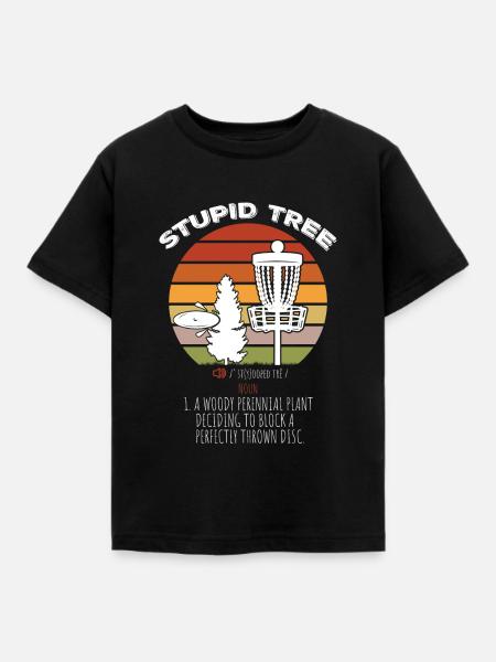 Disc Golf Discgolf Geschenkidee - Kinder T-Shirt - Schwarz