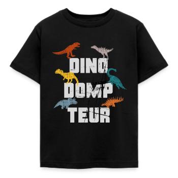 Dino-Fan, Dino, Dinosaurier, Kinder, Junge, Spruch - Kinder T-Shirt - Schwarz - Vorne - AI Model Kid Female (0cm)