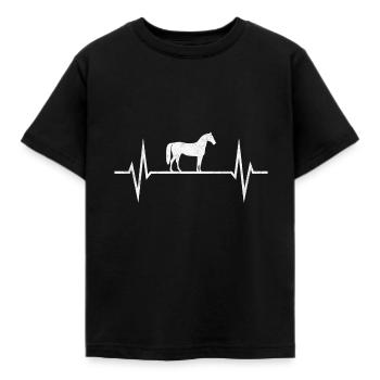 Pferd - Kinder T-Shirt - Schwarz - Vorne - AI Model Kid Female (0cm)