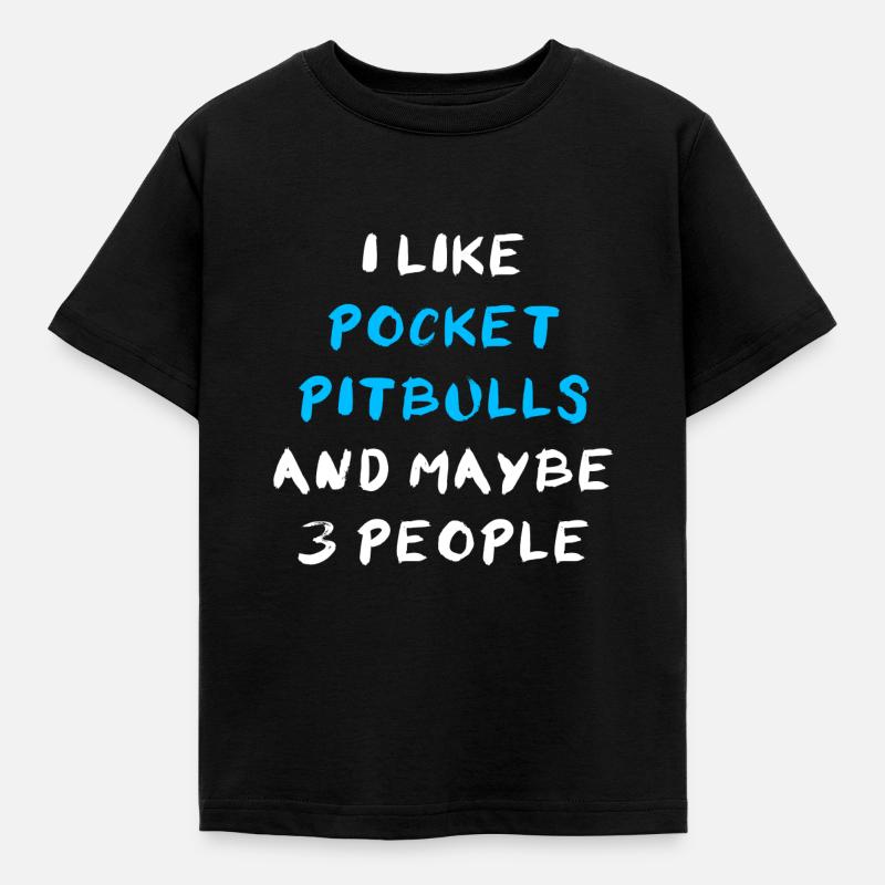 Pocket Pitbull - Kinder T-Shirt - Schwarz