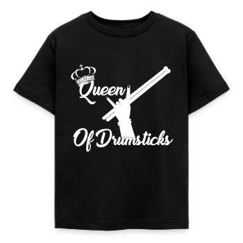 Queen Drumstick Pound Fitness Drums Girl - Kids' T-Shirt - black - Front - AI Model Kid Female (0cm)