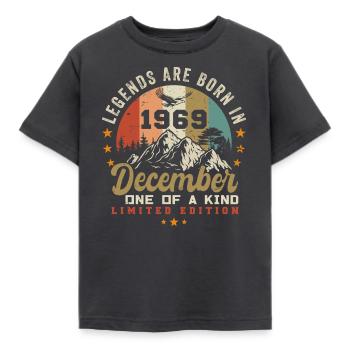 Les Légendes ont été publiées en décembre 1969 - Retro 1969 - T-shirt Enfant - charbon - Devant - AI Model Kid Female (0cm)