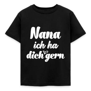 Nana ich ha dich gern Oma Schweiz Großmutter - Kinder T-Shirt - Schwarz - Vorne - AI Model Kid Female (0cm)