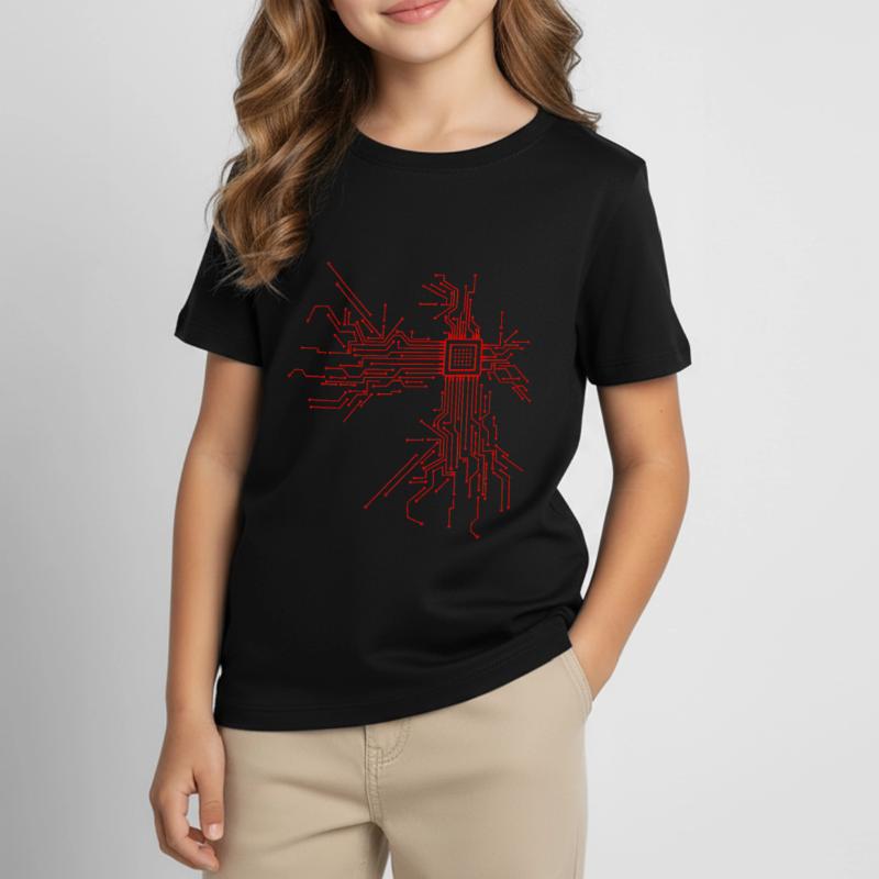 Cpu computer nerd computer scientist programmer Kids' T-Shirt