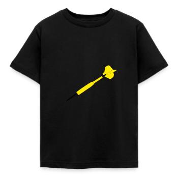 Dart in Yellow - Kids' T-Shirt - black - Front - AI Model Kid Female (0cm)