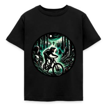 Midnight Trail MTB - Kids' T-Shirt - black - Front - AI Model Kid Female (0cm)