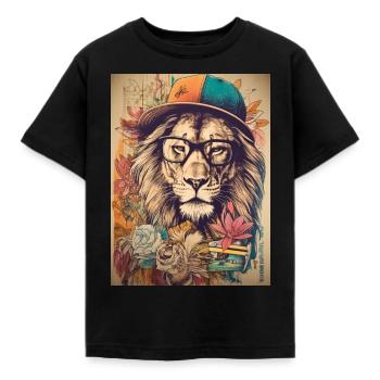 Animal Style - Kids' T-Shirt - black - Front - AI Model Kid Female (0cm)
