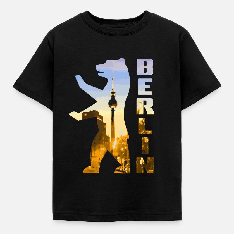Berlin Bär - Kinder T-Shirt - Schwarz