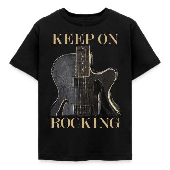 Elektrische Gitarre - Kinder T-Shirt - Schwarz - Vorne - AI Model Kid Female (0cm)