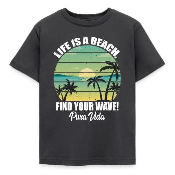 Life Beach Trouvez votre Wellte Pura Vida Latin - T-shirt Enfant - charbon - Devant - AI Model Kid Female (0cm)