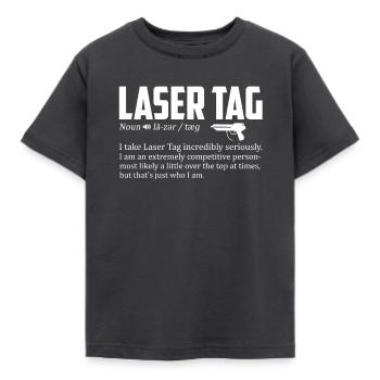 Laser Tag Definition - Kids' T-Shirt - dark grey - Front - AI Model Kid Female (0cm)
