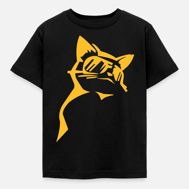 Mode-Katze von Custom - Kinder T-Shirt - Schwarz