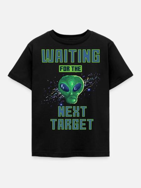 Alien Attack - Kinder T-Shirt - Schwarz