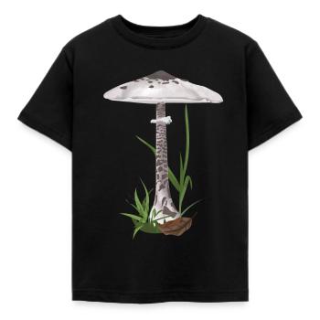 Pilz stolzes Bergskifahren - Kinder T-Shirt - Schwarz - Vorne - AI Model Kid Female (0cm)
