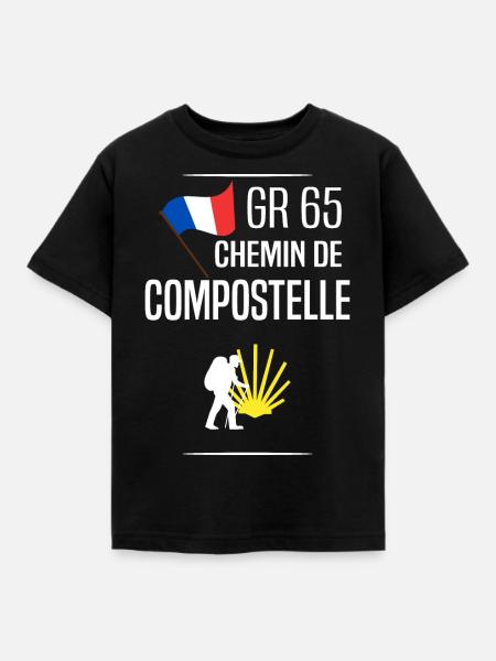 Compostela Weg - Kinder T-Shirt - Schwarz