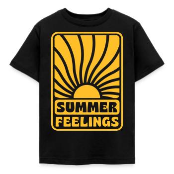 Sentiments d’été - T-shirt Enfant - noir - Devant - AI Model Kid Female (0cm)