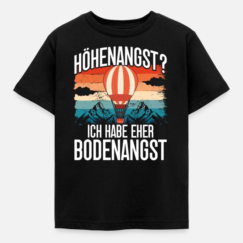 Ballon Crew Ballonpilot Heißluftballonfahren - Kinder T-Shirt - Schwarz