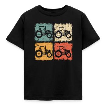 Traktor Fahren Für Den Bauer Landwirt Bauernhof - Kinder T-Shirt - Schwarz - Vorne - AI Model Kid Female (0cm)