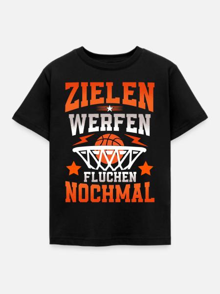 Basketball Basketballer - Kinder T-Shirt - Schwarz