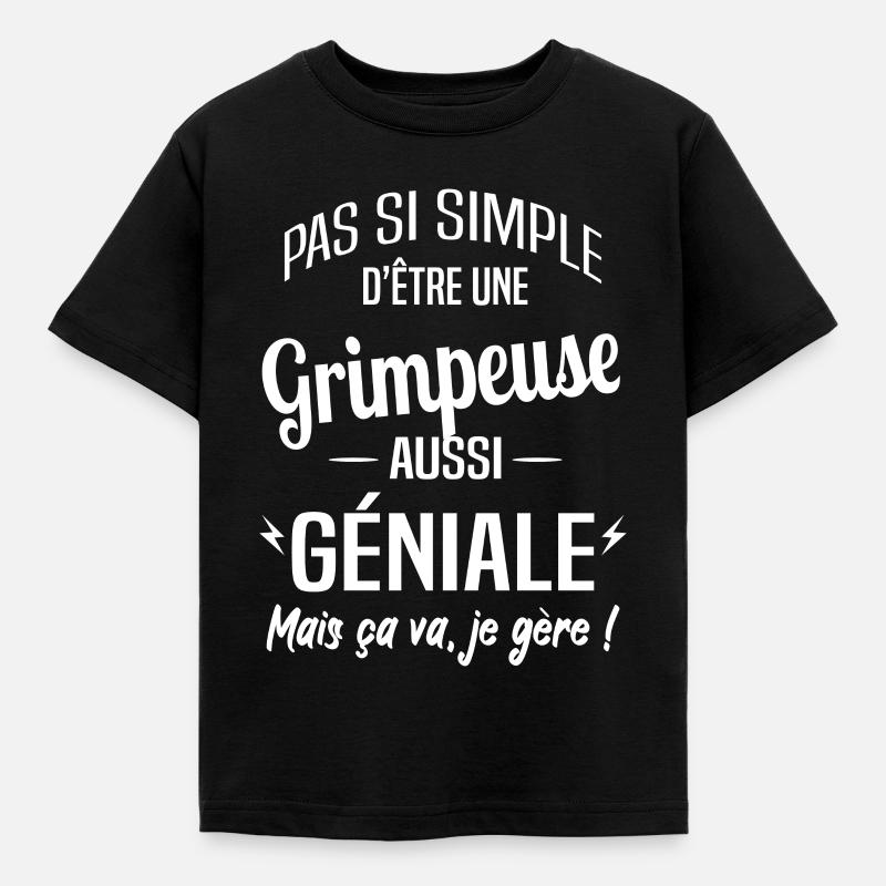 Grimpeuse - T-shirt Enfant - noir