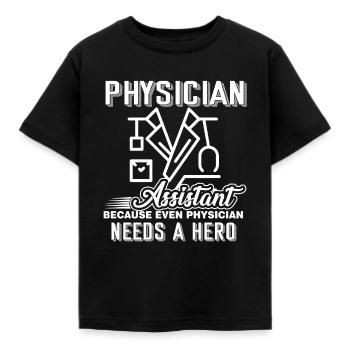 Physician Assistant Physician Assistant Hero - Kids' T-Shirt - black - Front - AI Model Kid Female (0cm)