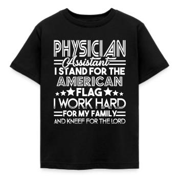 Physician Assistant Physician Assistant Stand For - Kids' T-Shirt - black - Front - AI Model Kid Female (0cm)